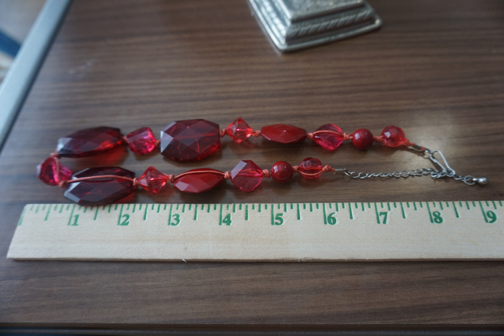 Elegant Red Beaded Necklace