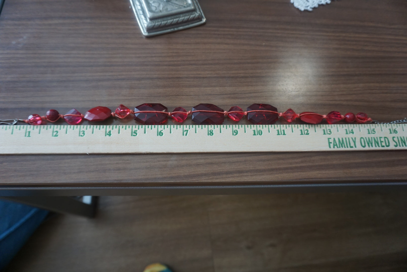 Elegant Red Beaded Necklace