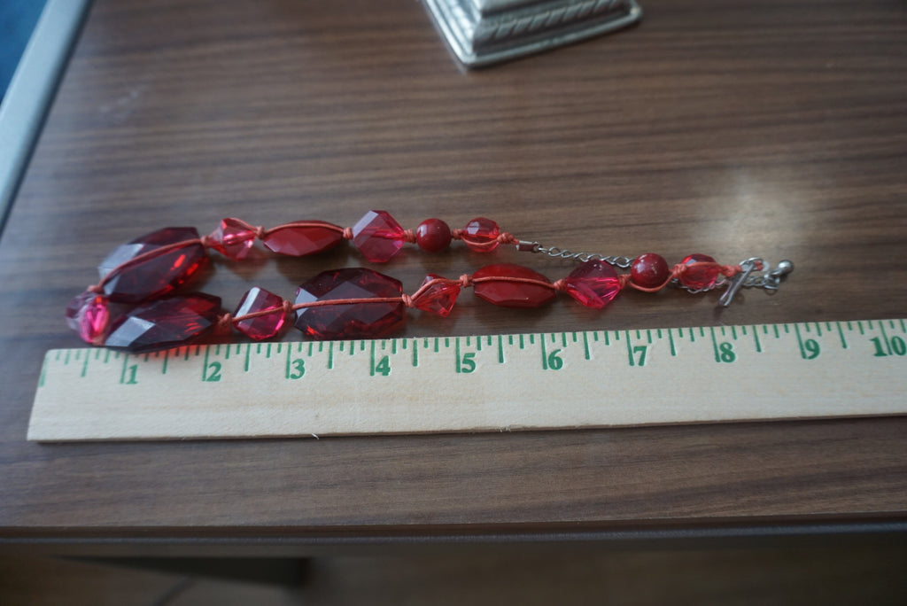 Elegant Red Beaded Necklace