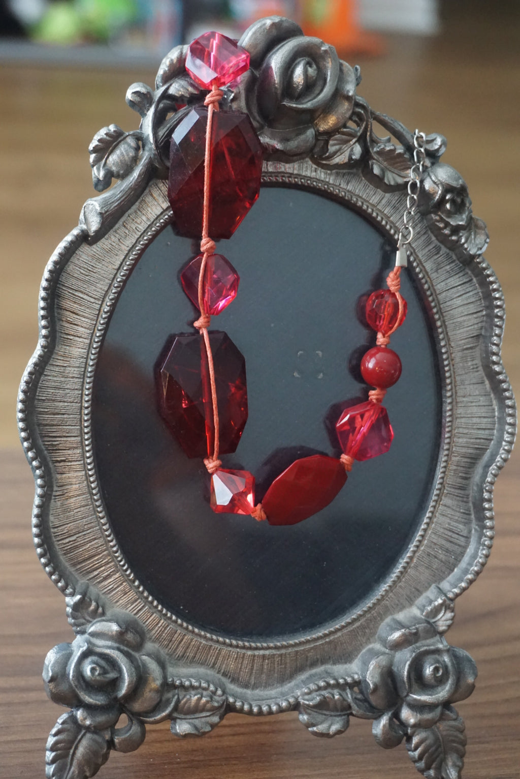 Elegant Red Beaded Necklace