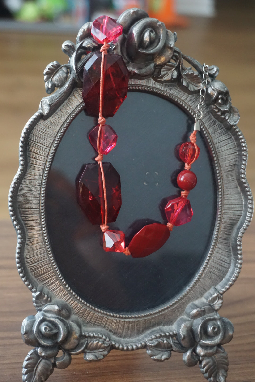 Elegant Red Beaded Necklace