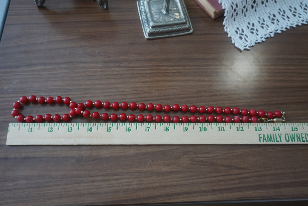 Red Beaded Necklace