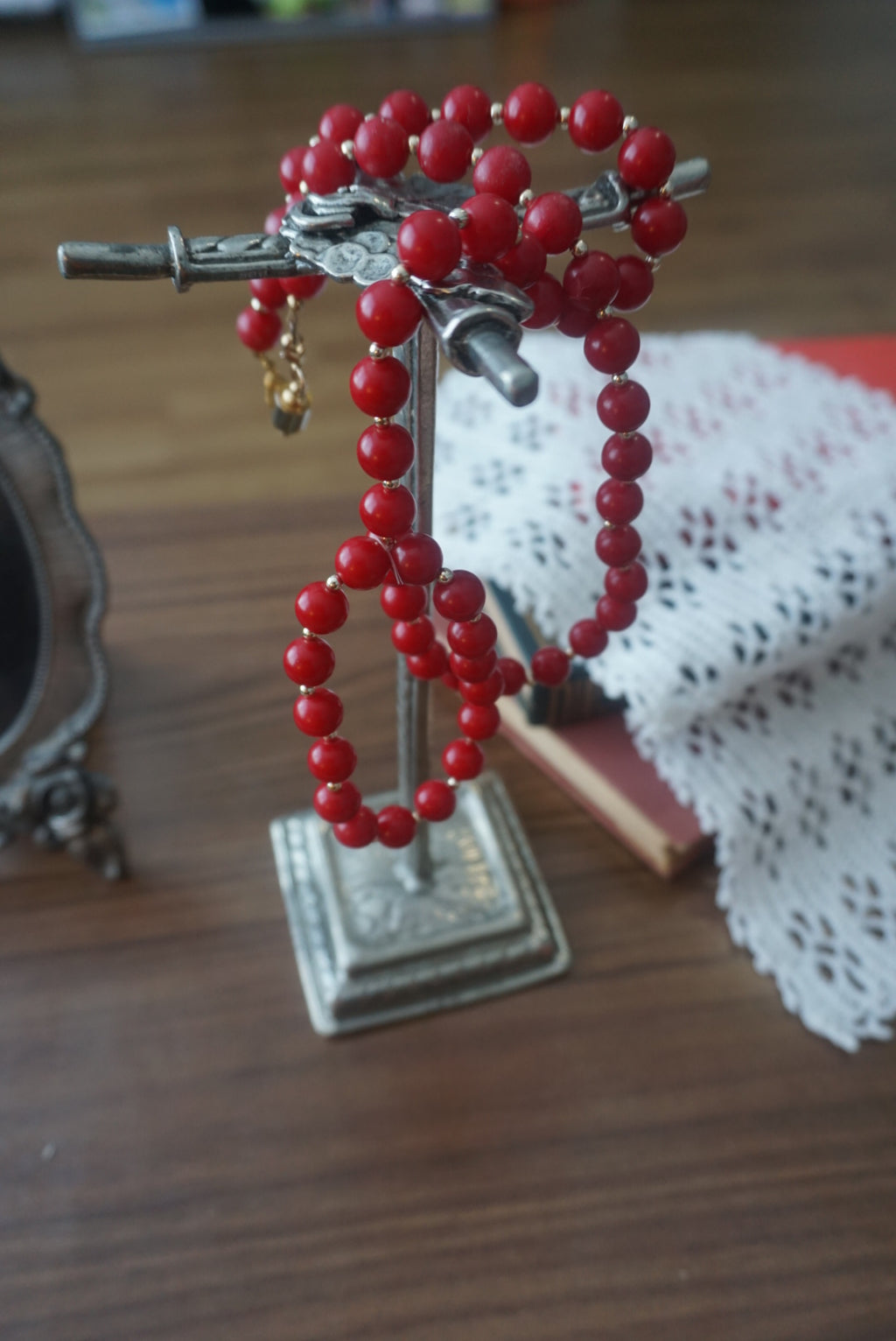Red Beaded Necklace