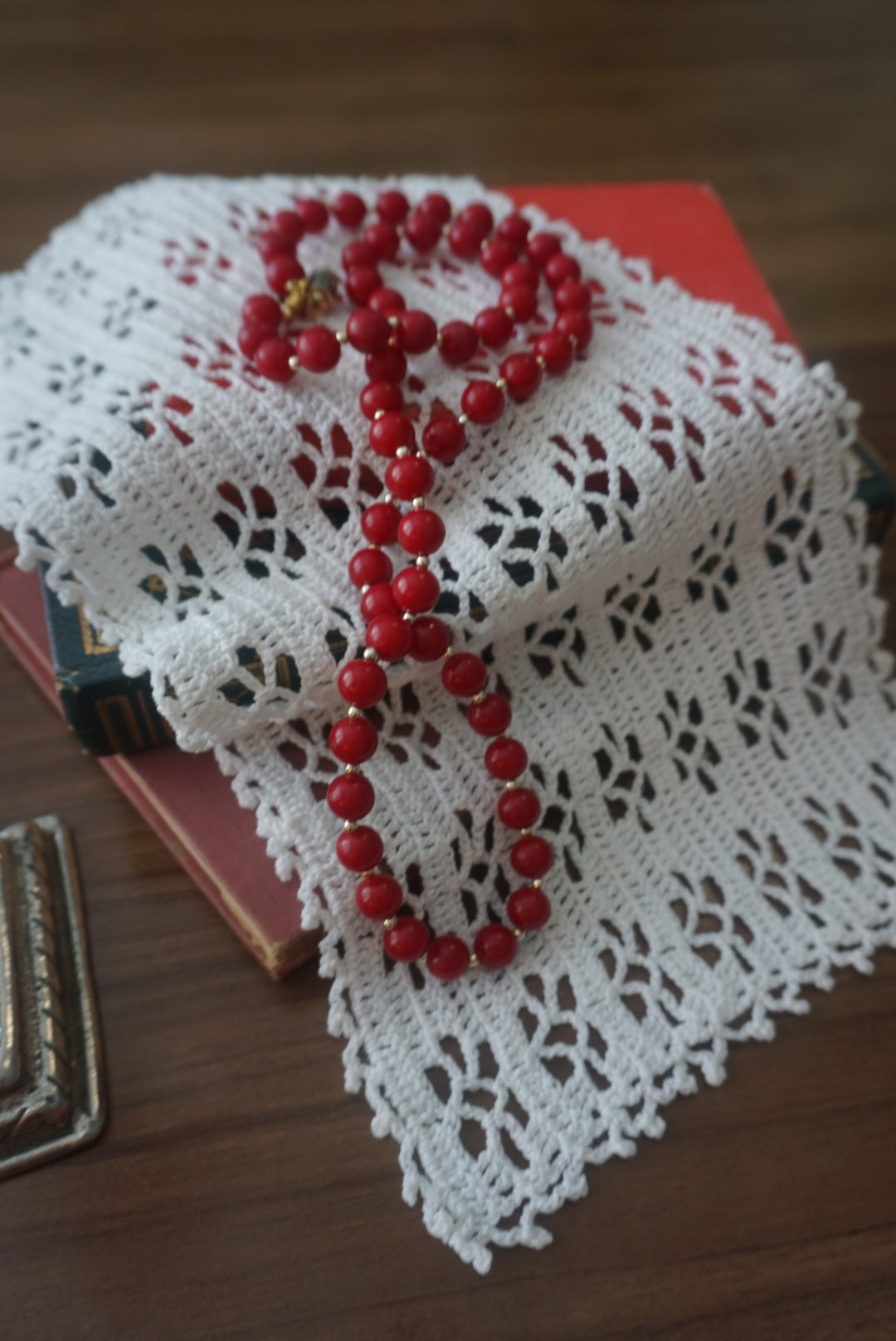 Red Beaded Necklace