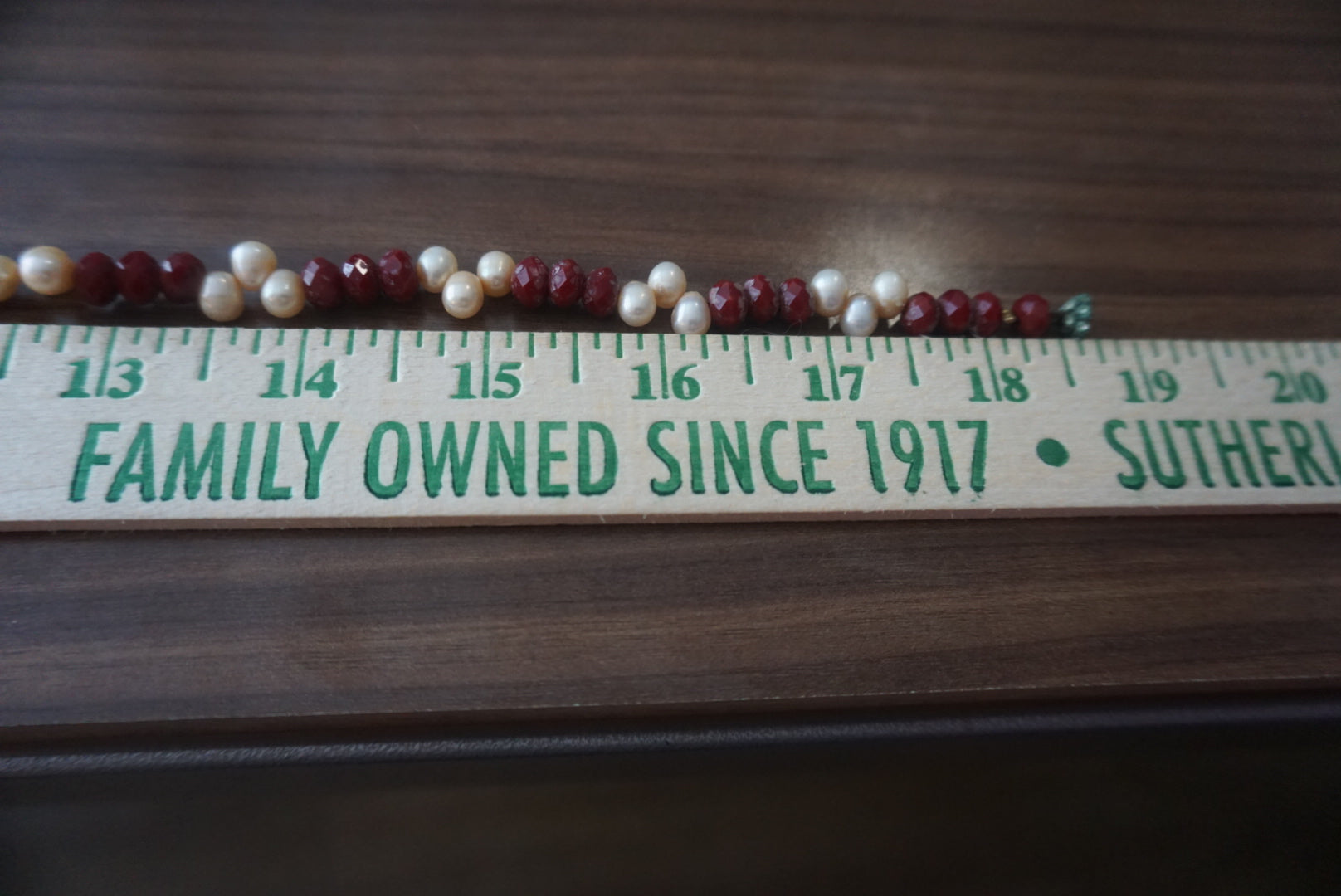 Vintage Beaded Necklace with Pearls and Rhinestone