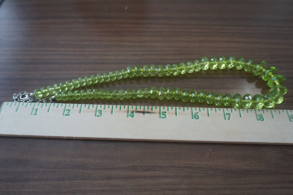 Vintage Green Beaded Necklace