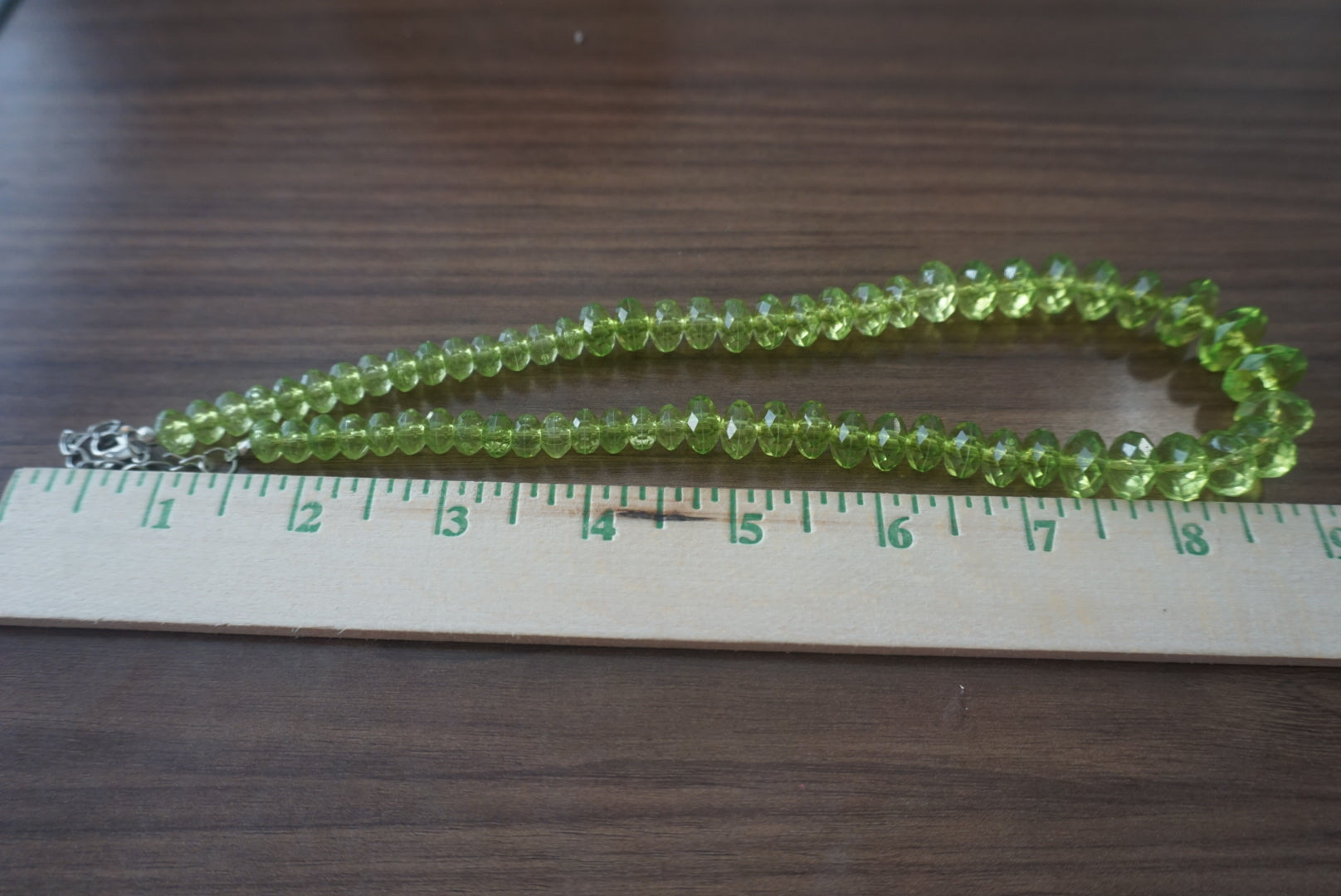Vintage Green Beaded Necklace