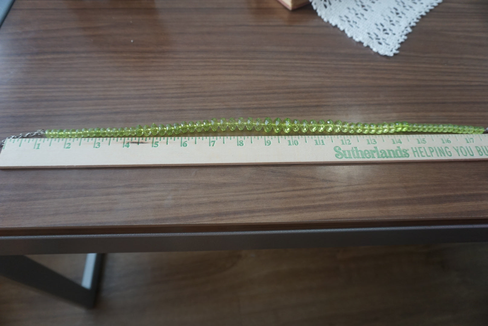 Vintage Green Beaded Necklace
