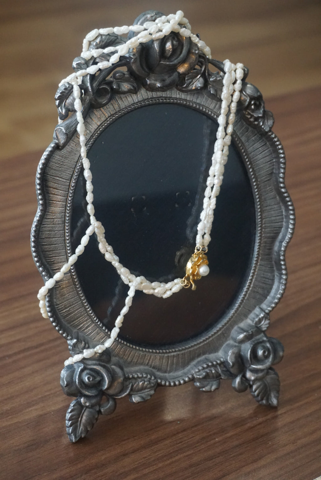 Vintage Pearl and Gold Beaded Necklace