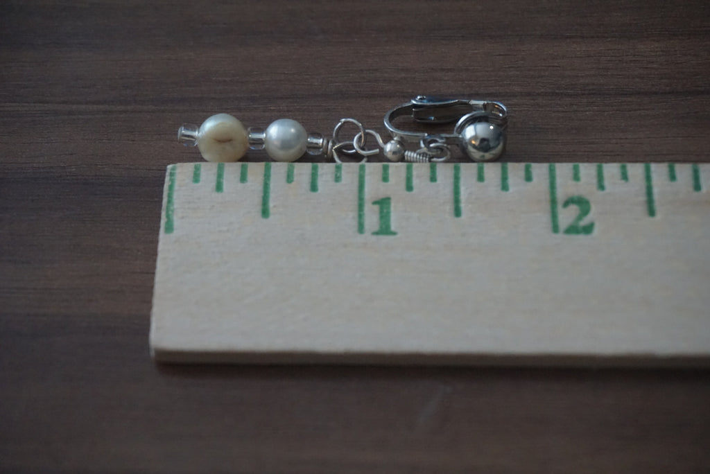 Silver Beaded Dangle Earring