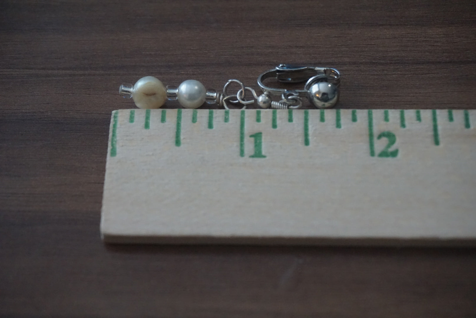 Silver Beaded Dangle Earring
