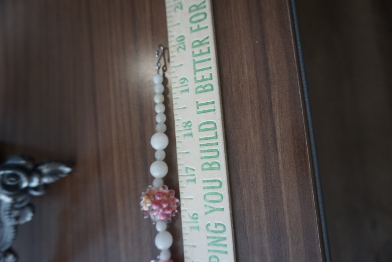 Handcrafted Beaded Necklace with Floral Accents