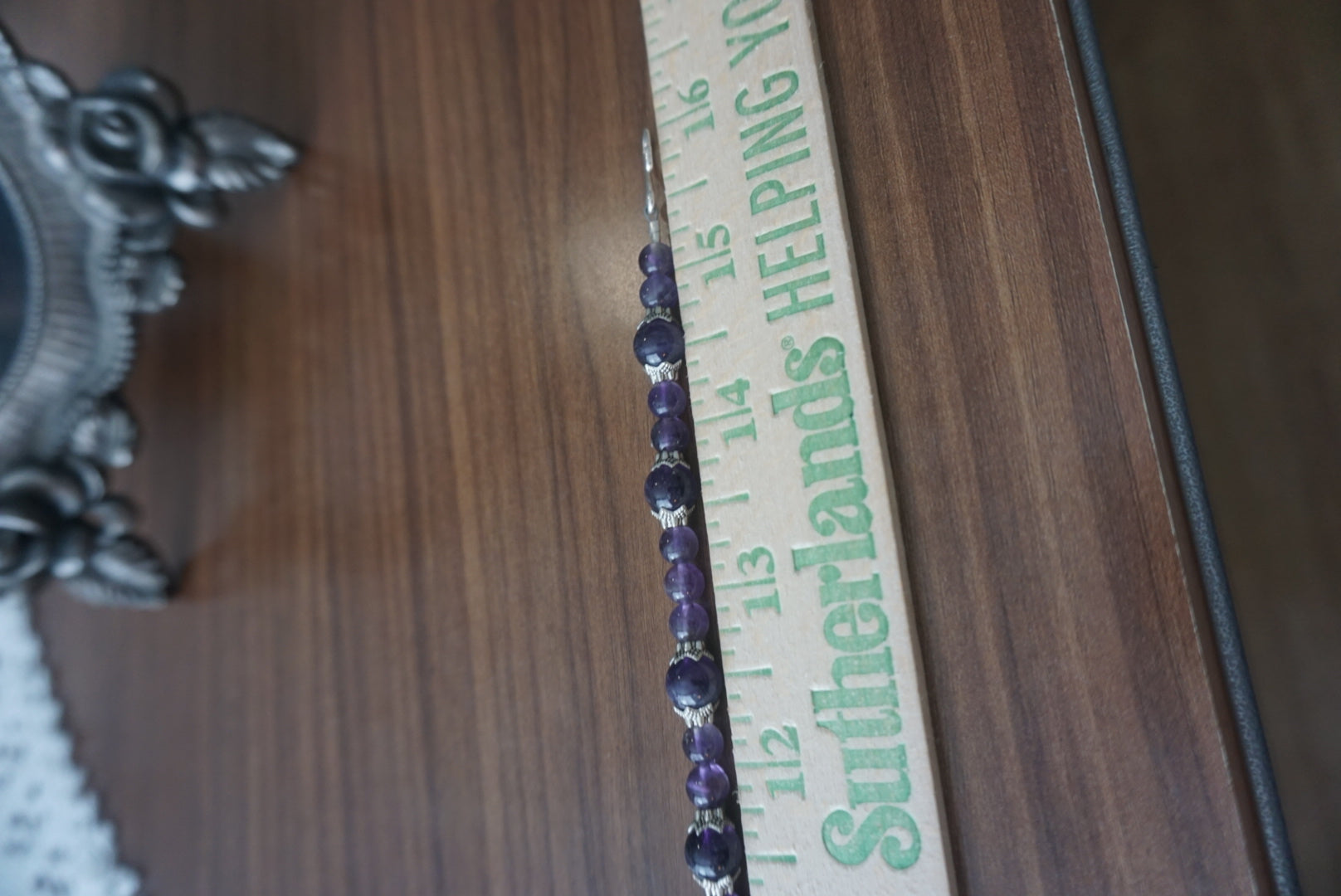 Amethyst and Black Beaded Necklace