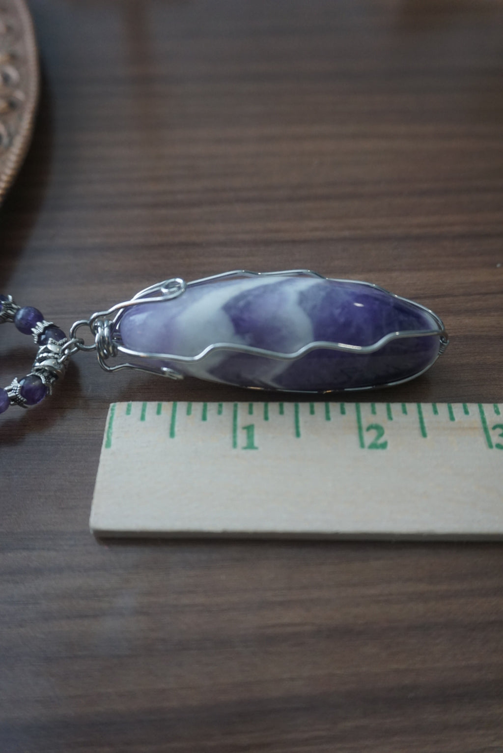 Amethyst and Black Beaded Necklace