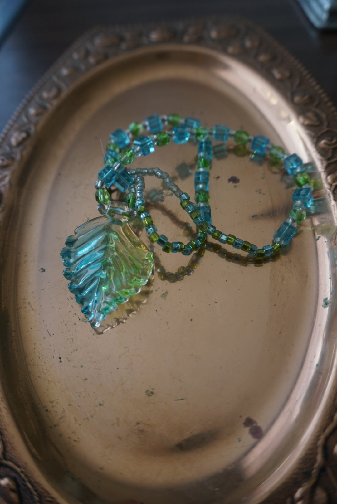Colorful Leaf Pendant Necklace