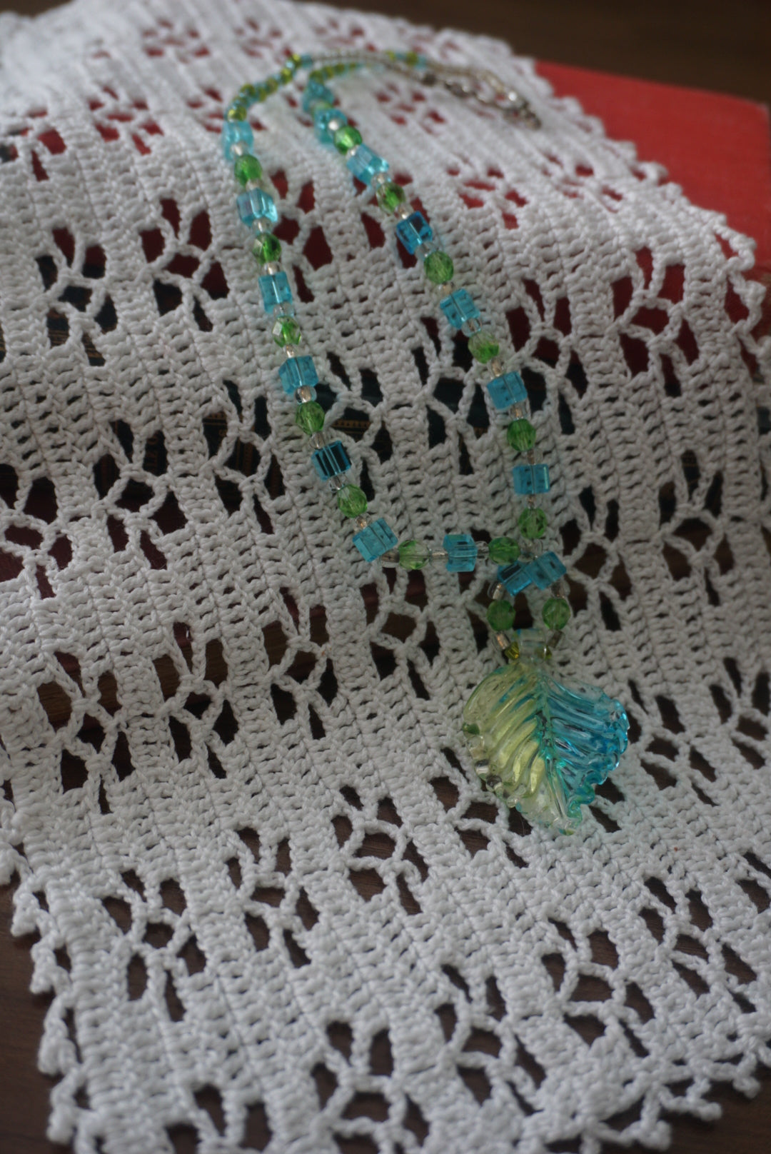 Colorful Leaf Pendant Necklace
