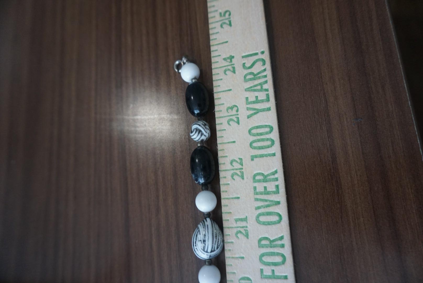 Vintage Stylish black and white beaded necklace