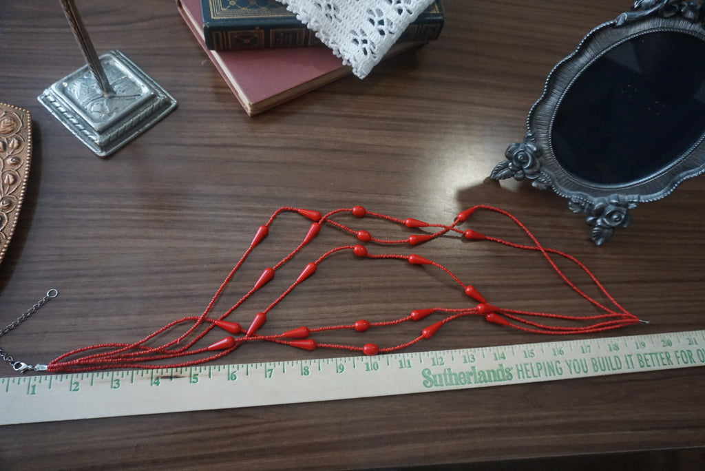 Red Beaded Necklace