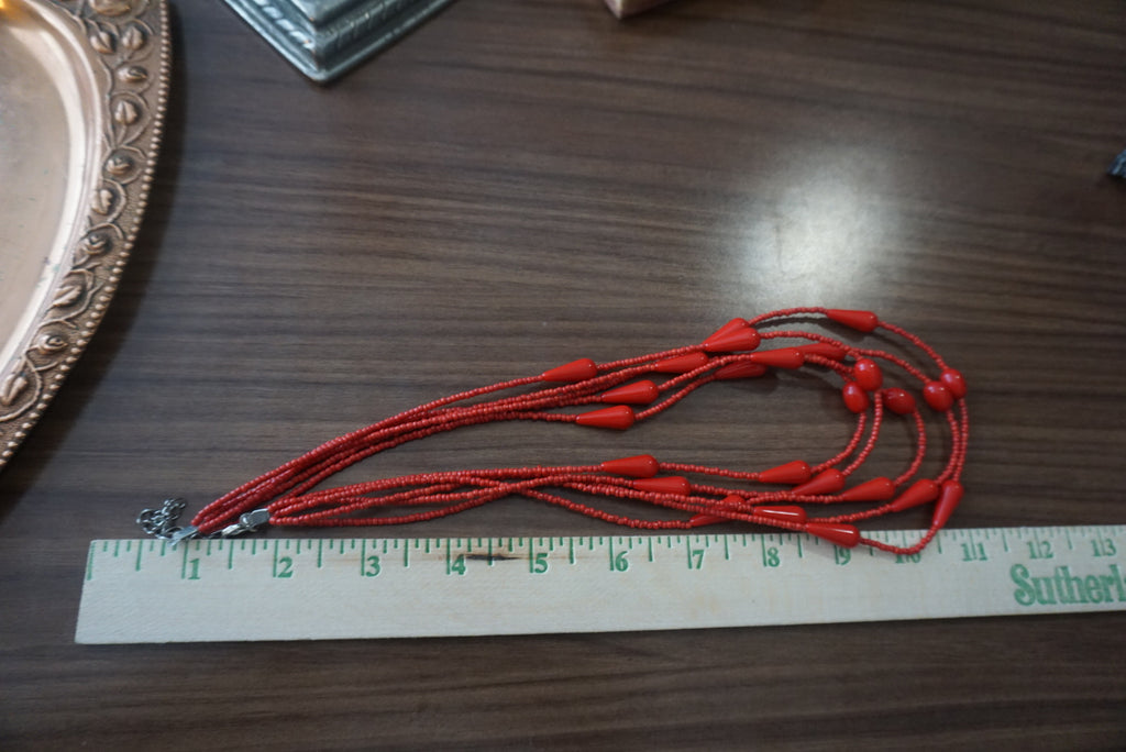 Red Beaded Necklace