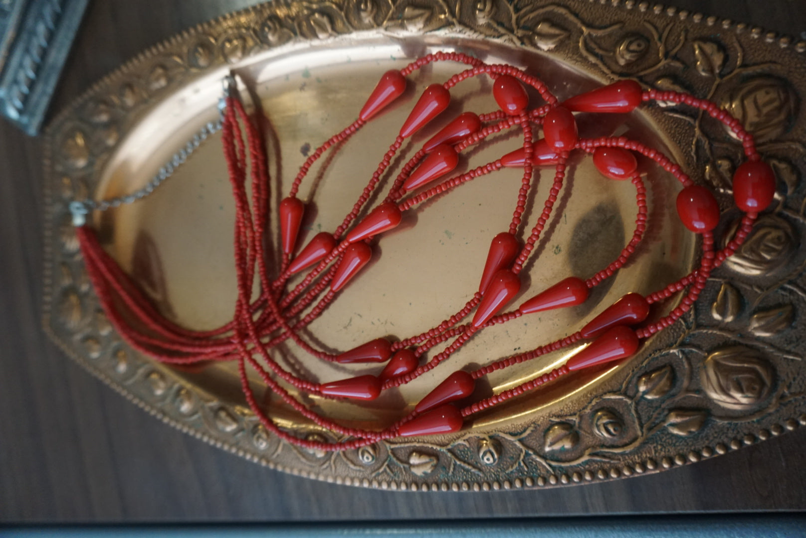 Red Beaded Necklace