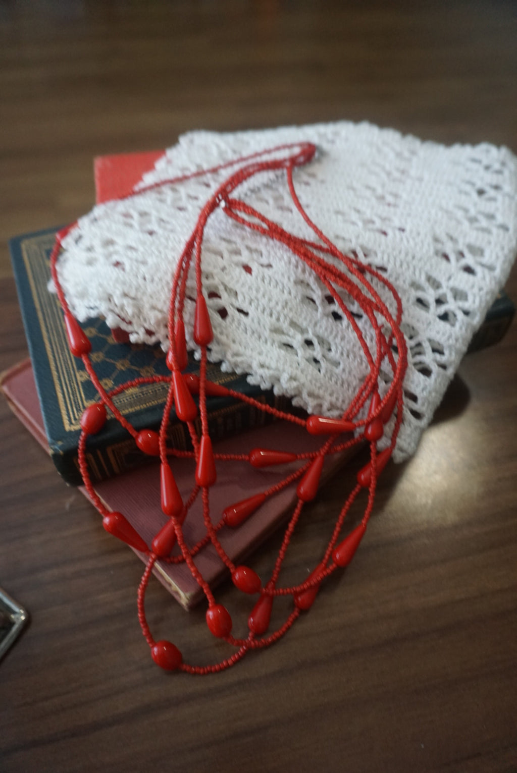 Red Beaded Necklace