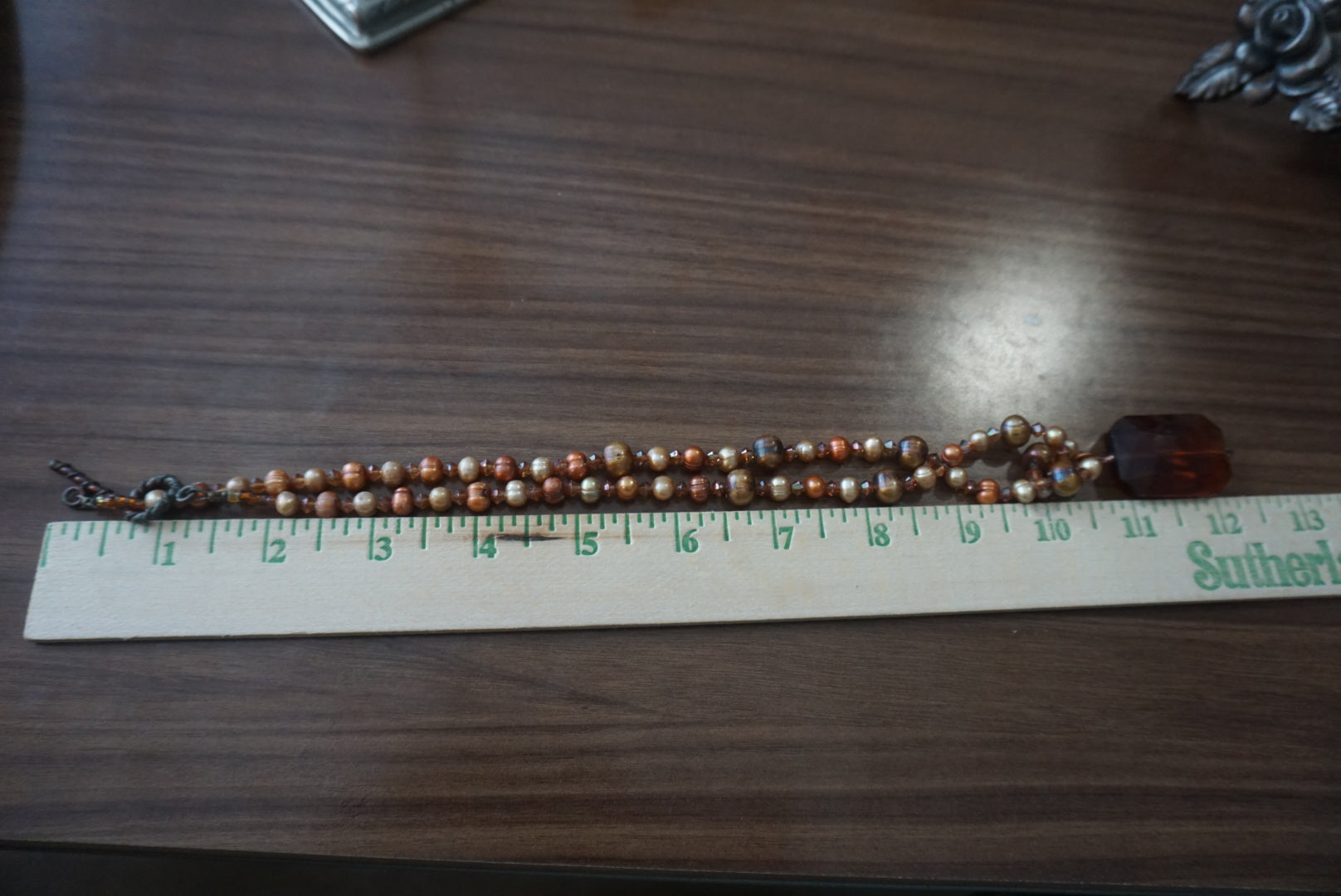 Vintage Amber Beaded Necklace