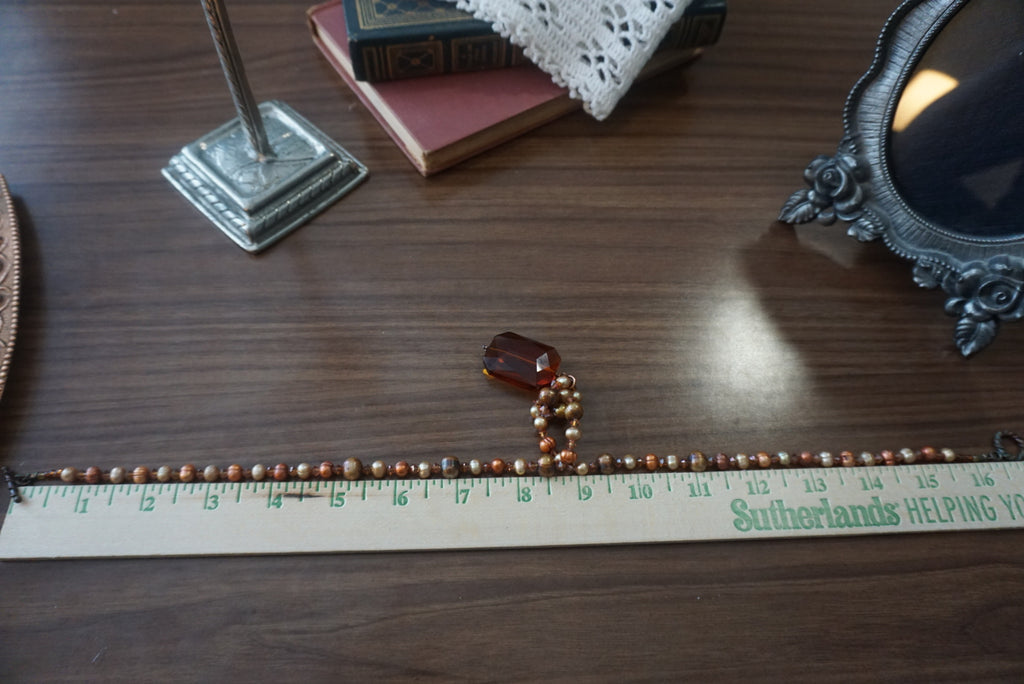 Vintage Amber Beaded Necklace