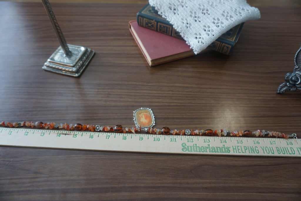 Bohemian Style Beaded Necklace with Charms