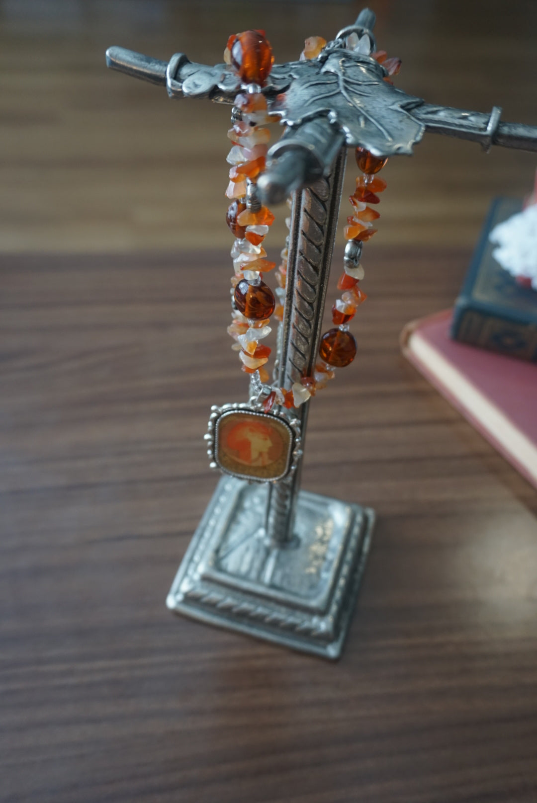Bohemian Style Beaded Necklace with Charms