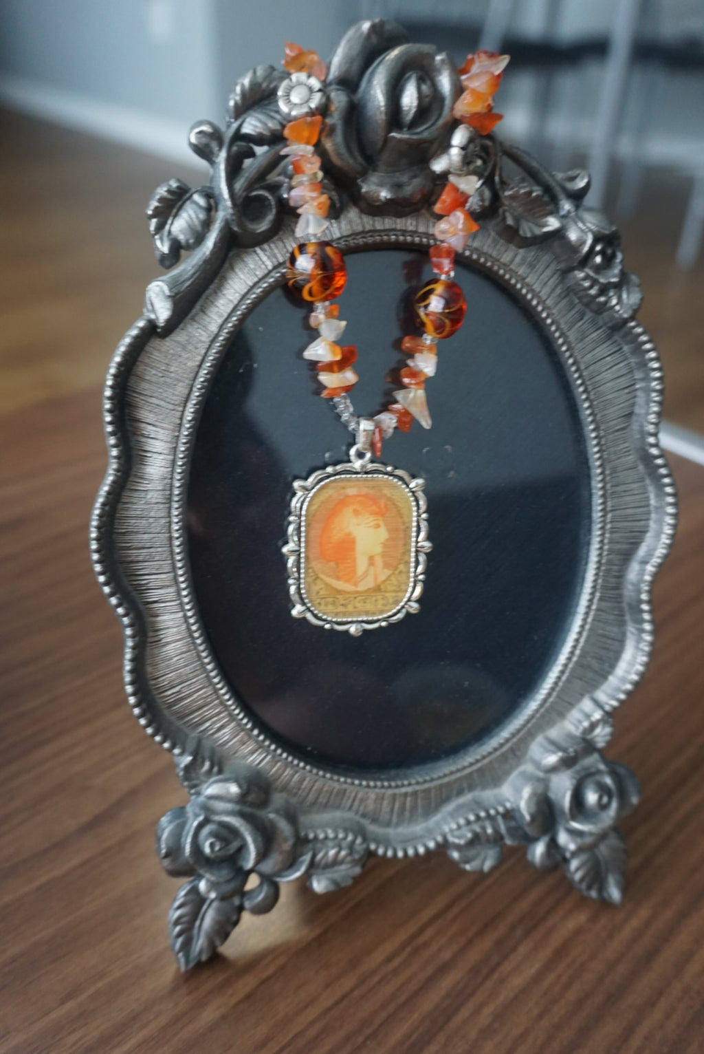 Bohemian Style Beaded Necklace with Charms