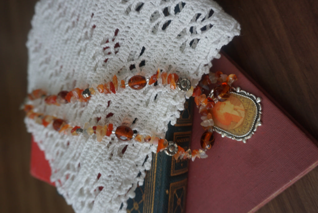 Bohemian Style Beaded Necklace with Charms