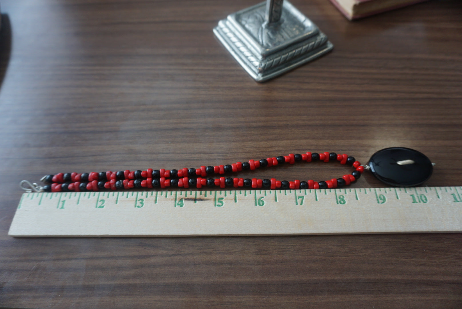 Red and Black Beaded Necklace