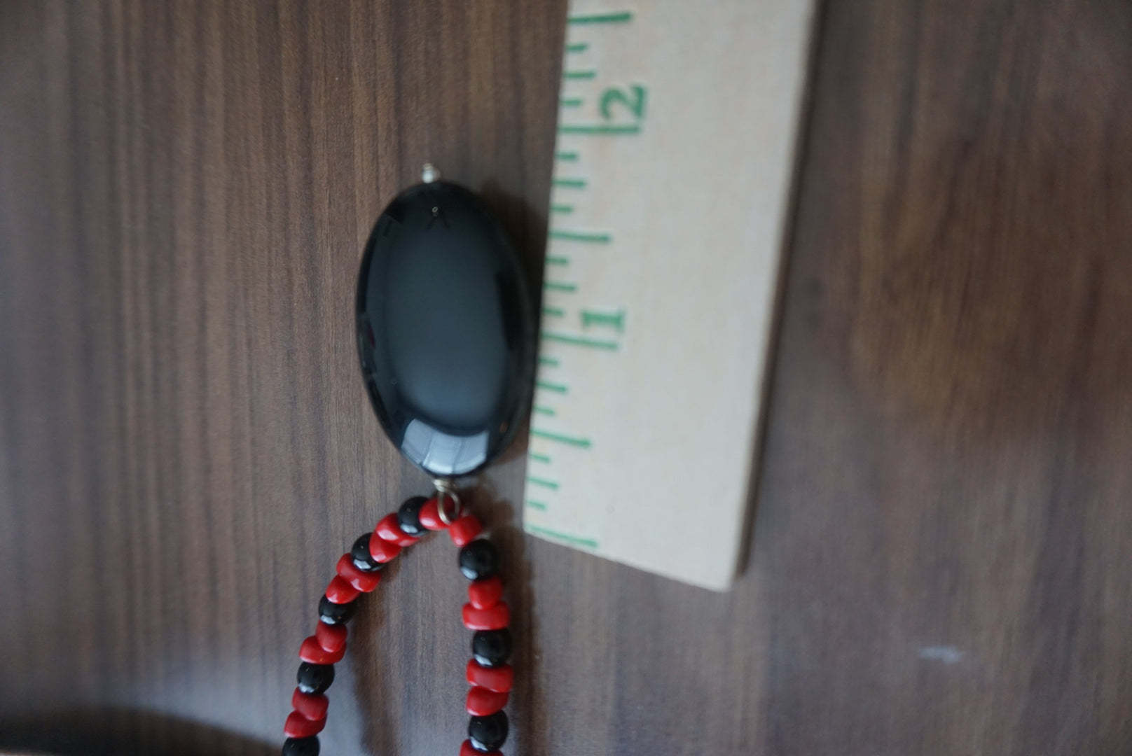 Red and Black Beaded Necklace