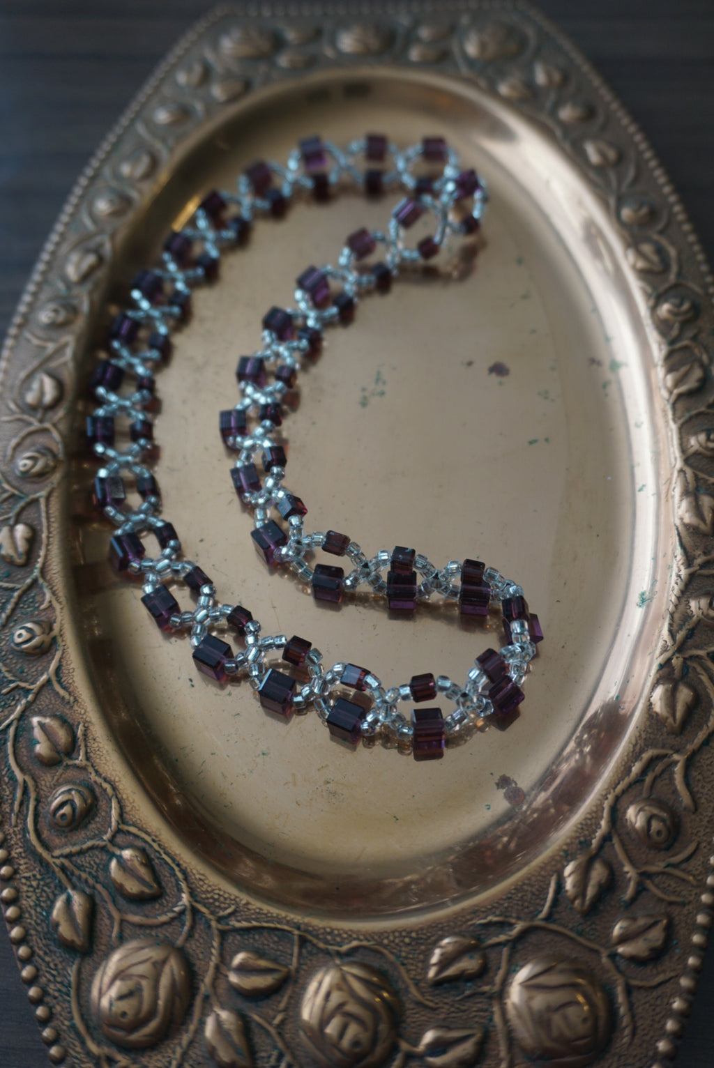 Elegant Brown Beaded Necklace