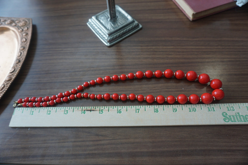 Red Beaded Necklace