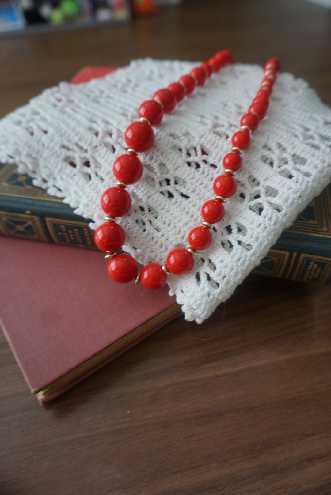 Red Beaded Necklace