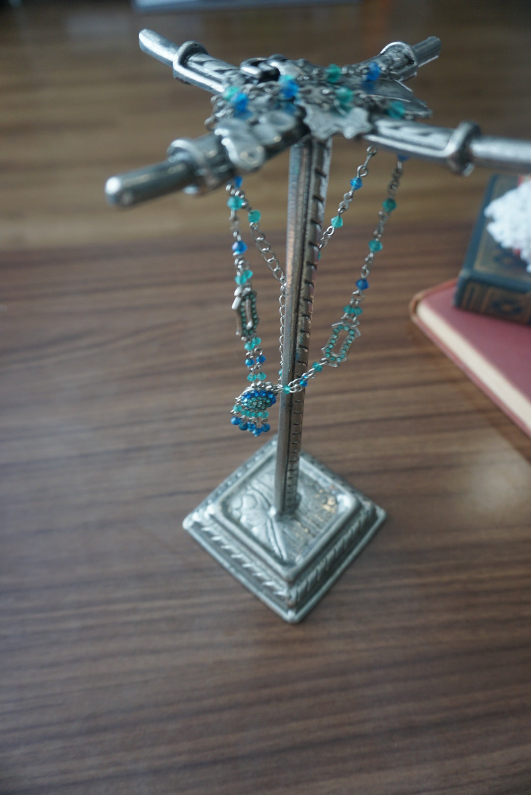 Elegant Beaded Bracelet with Silver Accents