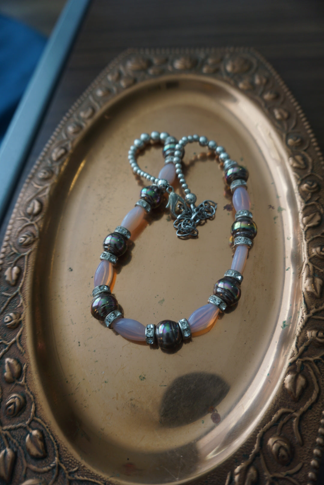 Elegant Beaded Bracelet with Silver Accents