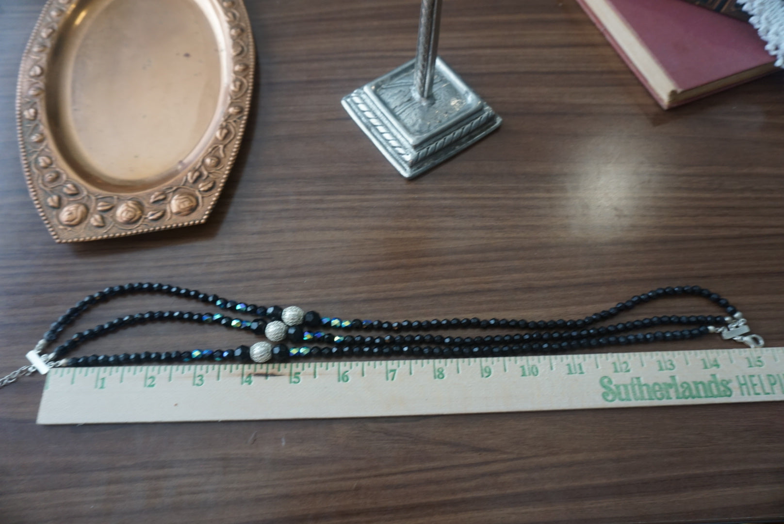 Elegant Black Beaded Necklace