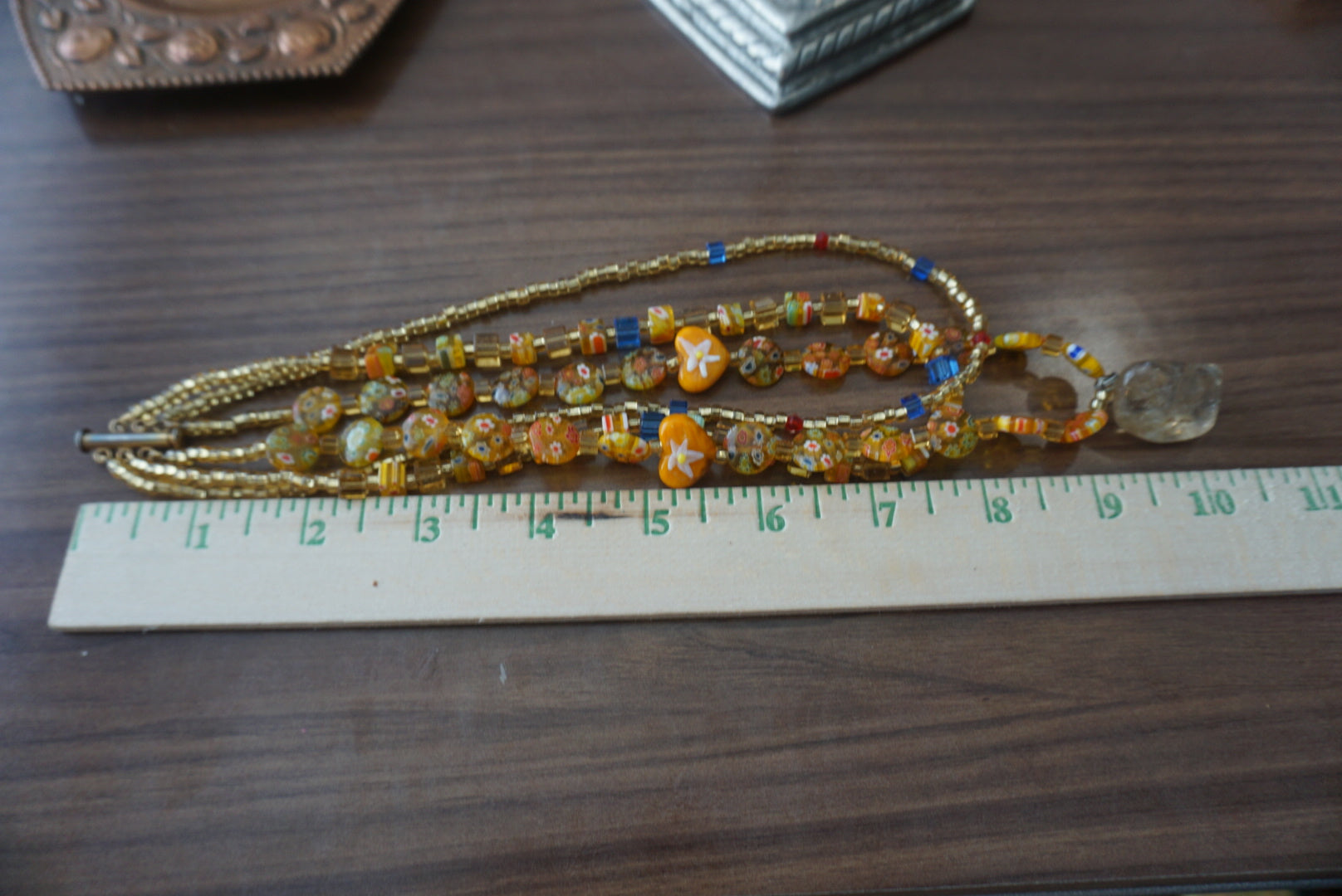 Colorful Beaded Necklace with Pendant