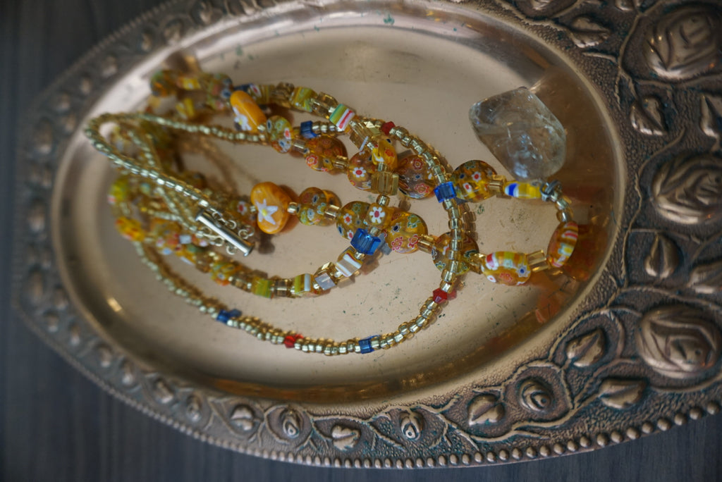 Colorful Beaded Necklace with Pendant