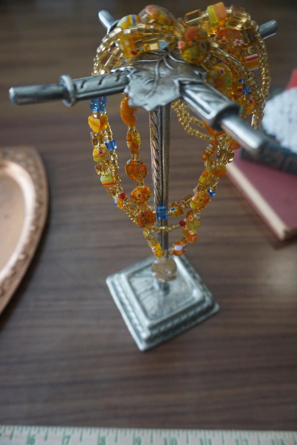 Colorful Beaded Necklace with Pendant