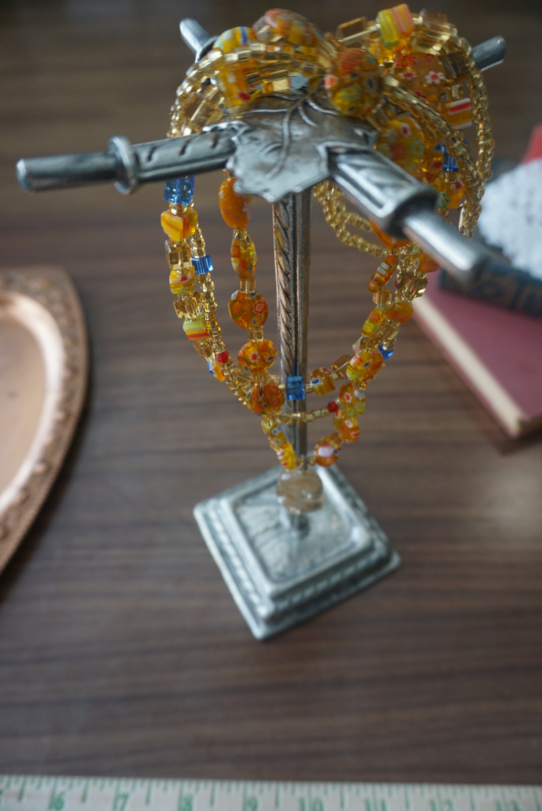 Colorful Beaded Necklace with Pendant