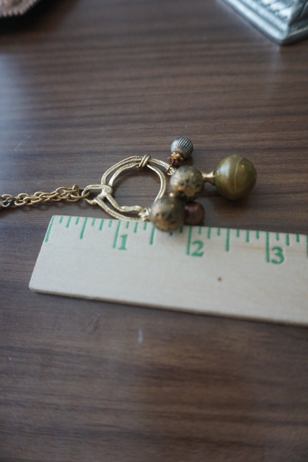 Vintage Gold Tone Beaded Necklace