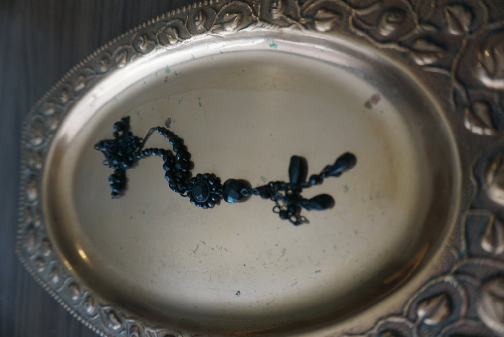 Elegant Black Beaded Necklace