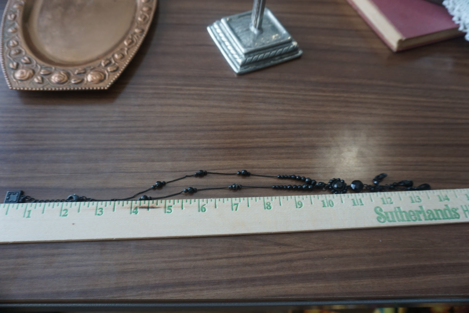 Elegant Black Beaded Necklace