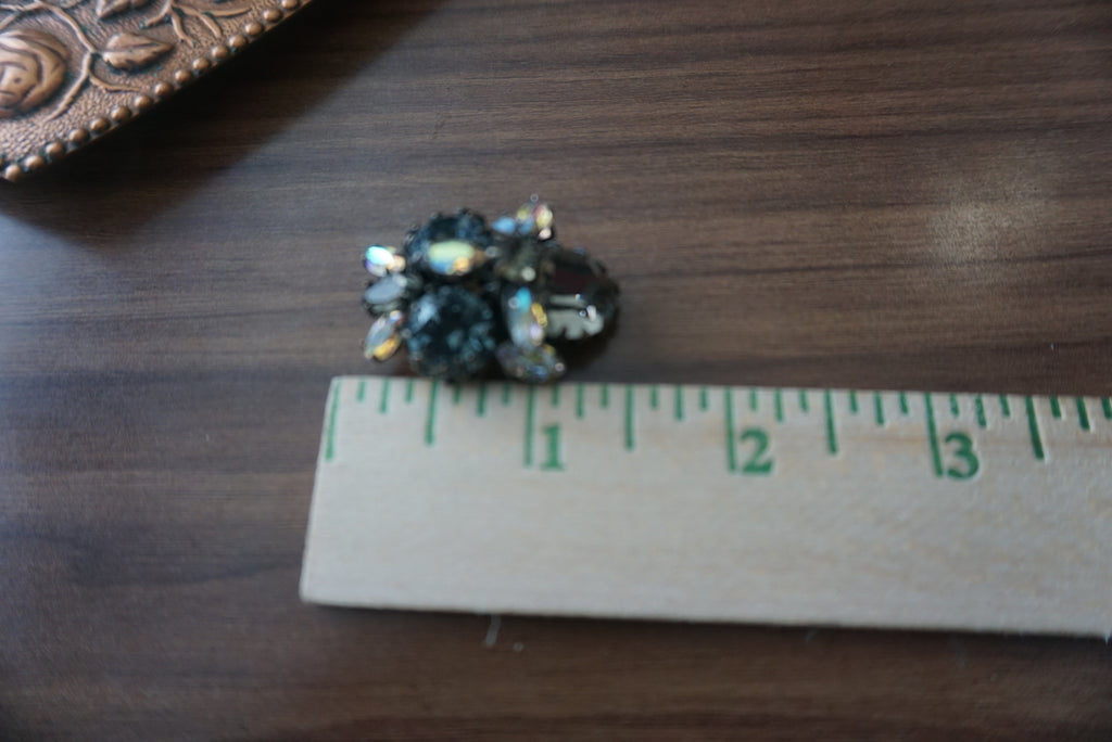 Vintage Floral Clip-On Earrings