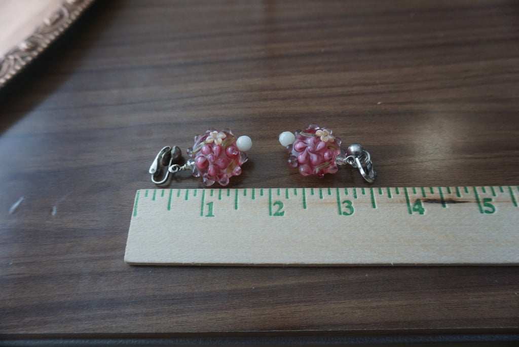 Vintage Floral Clip-On Earrings