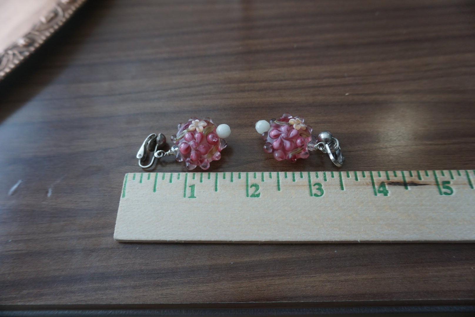 Vintage Floral Clip-On Earrings