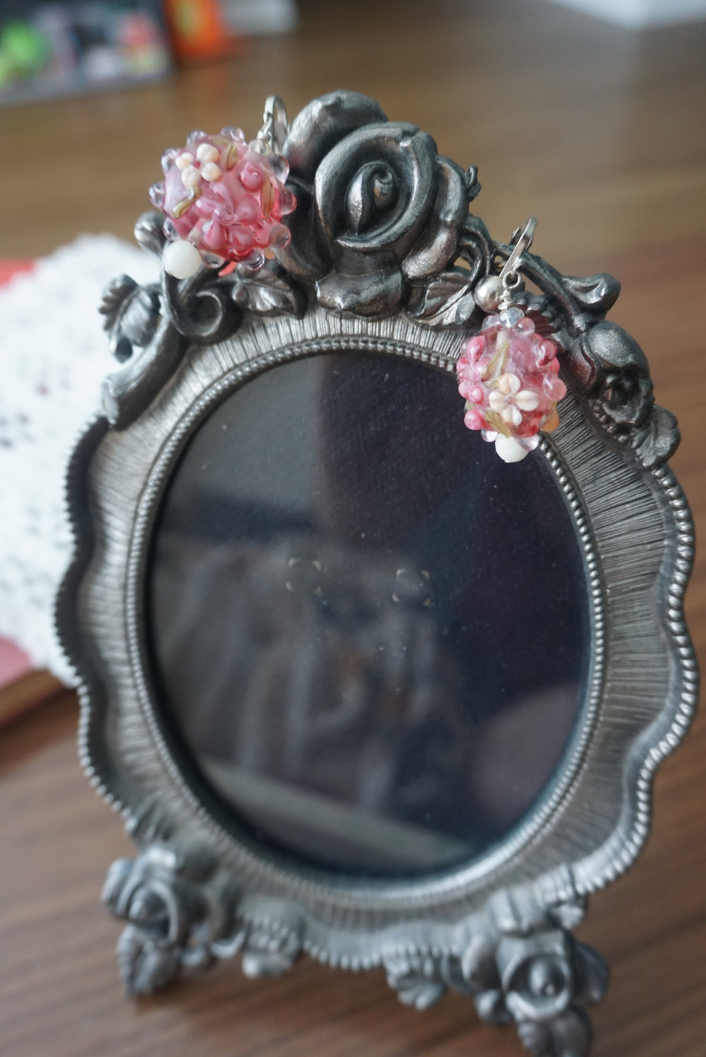 Vintage Floral Clip-On Earrings